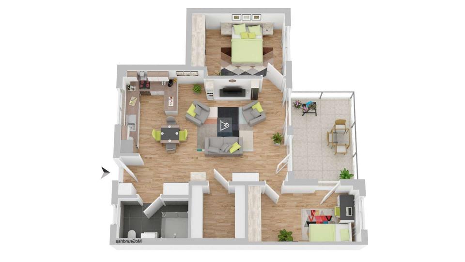 Dachgeschoßwohnung Sehnde - 3 Zimmer, 83 m&sup2;, 930&euro; | Angebot:26663680