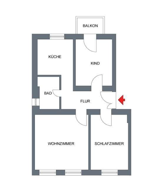 Wohnung zum Mieten in Halle 430 € 60 m² 3 zimmer