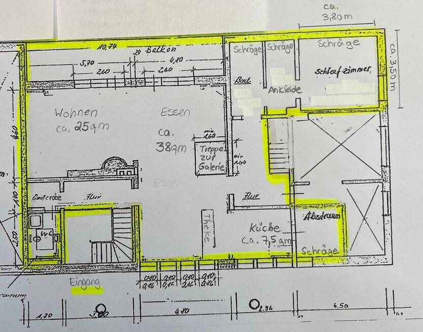 Wohnung im 1.OG Außenbereich mit großem Balkon