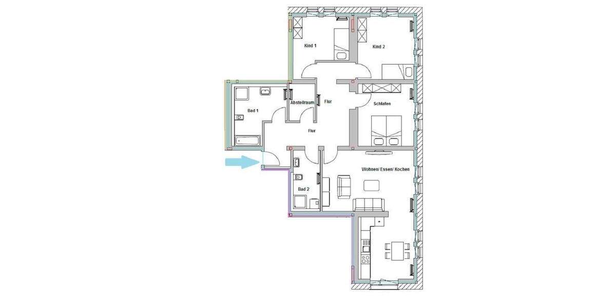 Etagenwohnung Brandenburg an der Havel Altstadt - 4 Zimmer, 131 m&sup2;, 1.185&euro; | Angebot:25801202