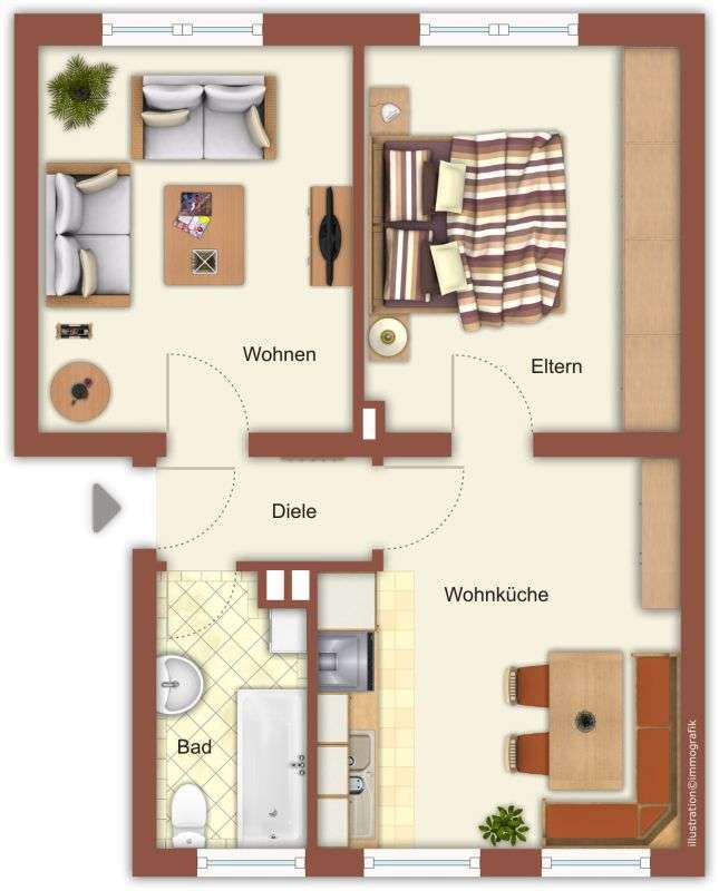 Wohnung zum Mieten in Mönchengladbach 439 € 48.49 m²