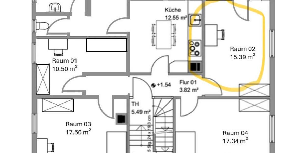 Etagenwohnung Neuried - 4 Zimmer, 18 m&sup2;, 330&euro; | Angebot:24785894