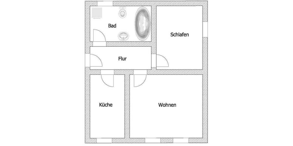 Etagenwohnung Strehla - 2 Zimmer, 49 m&sup2;, 271&euro; | Angebot:25819370