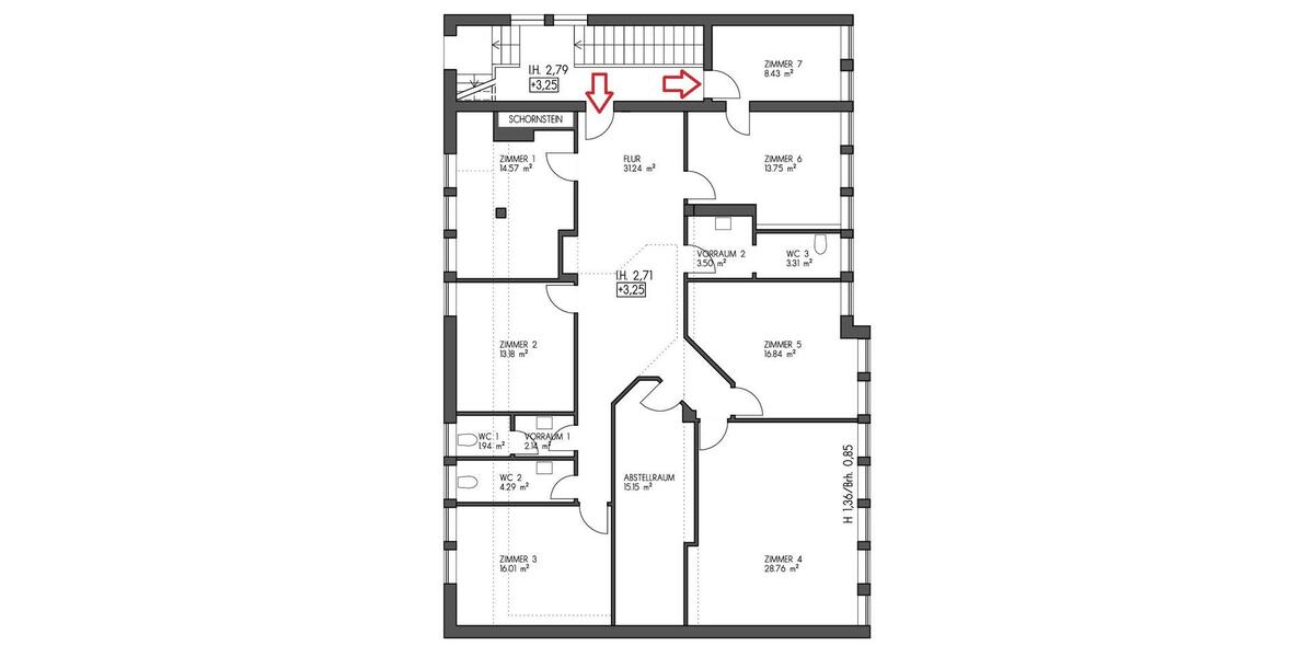 Etagenwohnung Wolfhagen - 7 Zimmer, 175 m&sup2;, 1.100&euro; | Angebot:26692929