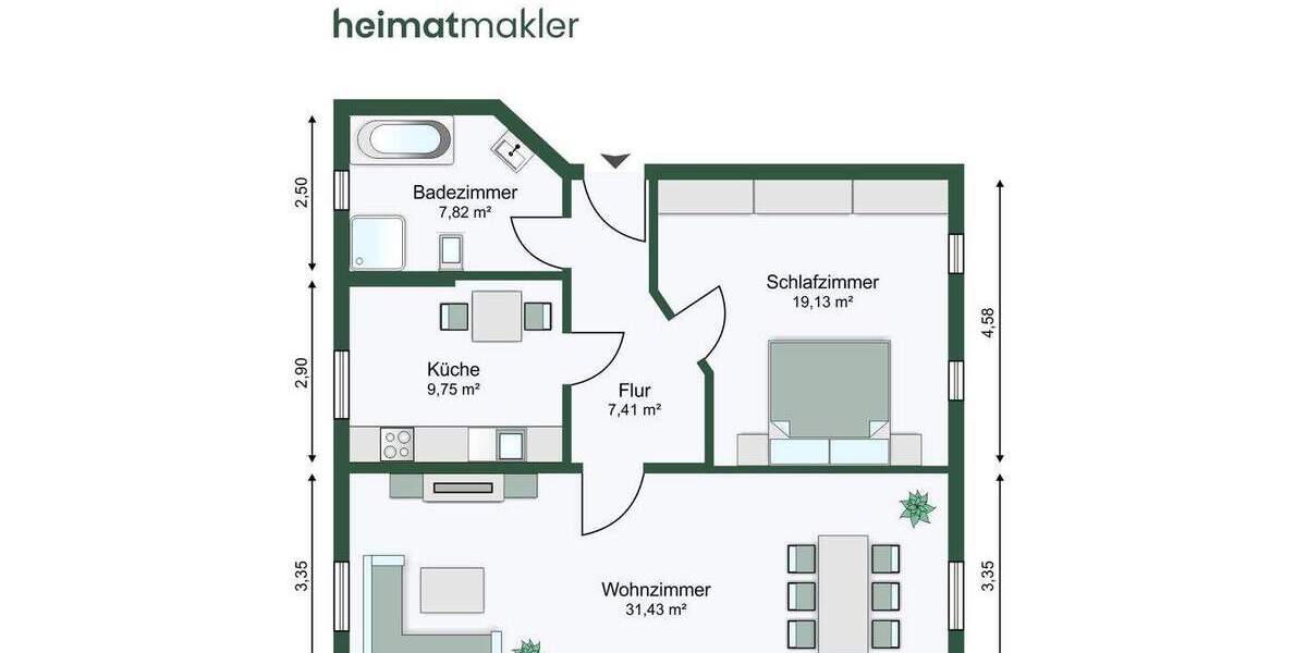 Etagenwohnung Wiedemar Doberstau - 2 Zimmer, 65 m&sup2;, 450&euro; | Angebot:25776115