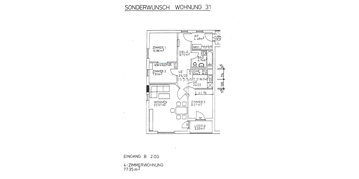 Etagenwohnung Limbach-Oberfrohna Oberfrohna - 4 Zimmer, 77 m&sup2;, 500&euro; | Angebot:24252571
