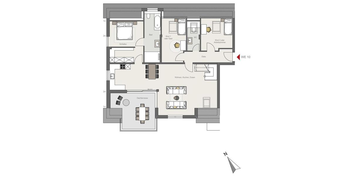 Maisonettenwohnung Mettmann - 4 Zimmer, 160 m&sup2;, 2.580&euro; | Angebot:21910097