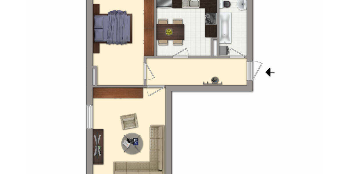 Etagenwohnung Freiberg Freiberg Ost - 2 Zimmer, 46 m&sup2;, 276&euro; | Angebot:26763952