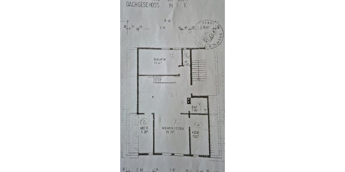Dachgeschoßwohnung Schwäbisch Gmünd Bargau - 3 Zimmer, 70 m&sup2;, 650&euro; | Angebot:25873612