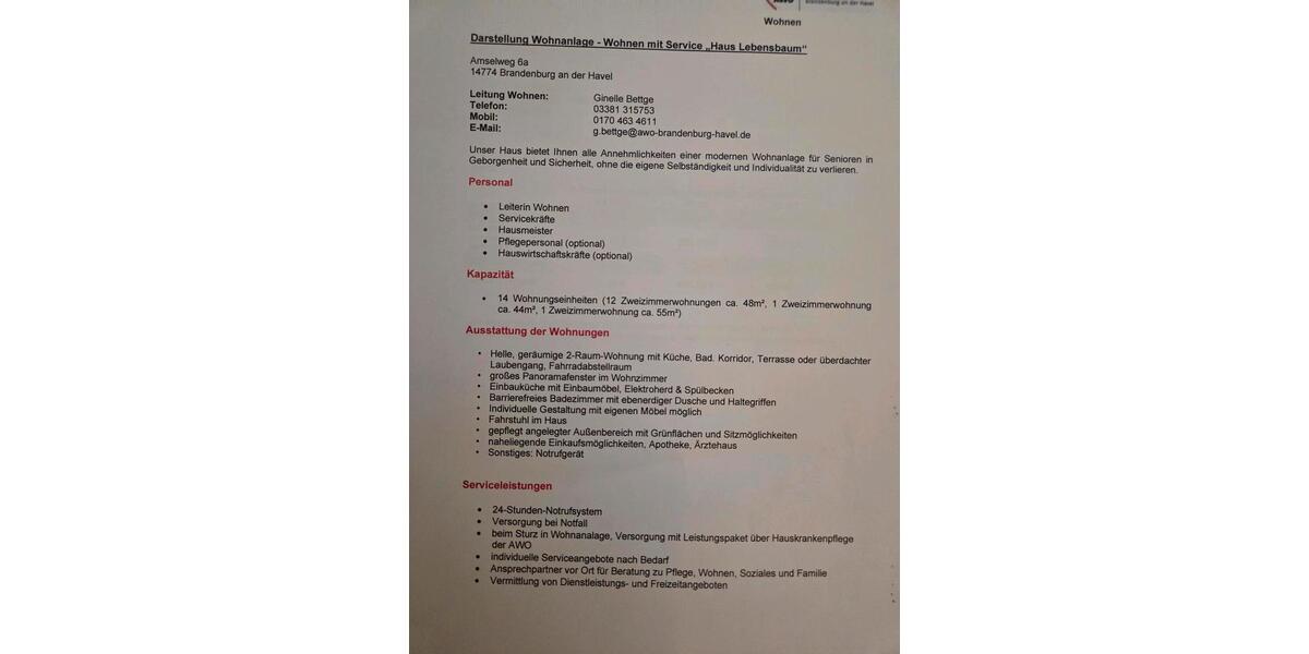 Etagenwohnung Havelsee - 2 Zimmer, 48 m&sup2;, 400&euro; | Angebot:25832298