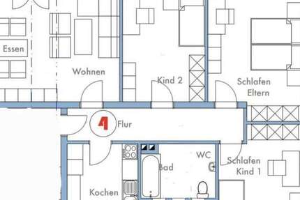 Wohnung Wittlich - 4 Zimmer, 90 m&sup2;, 950&euro; | Angebot:26732548