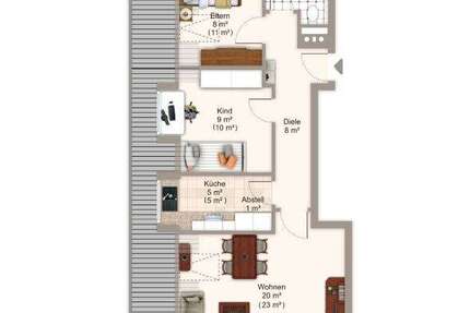 Wohnung zum Mieten in Feldmoching 1.300 € 60 m²