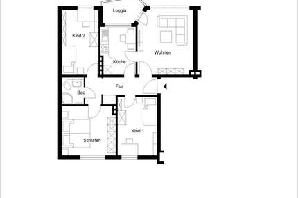 Wohnung Salzhemmendorf - 4 Zimmer, 72 m&sup2;, 363&euro; | Angebot:26915610