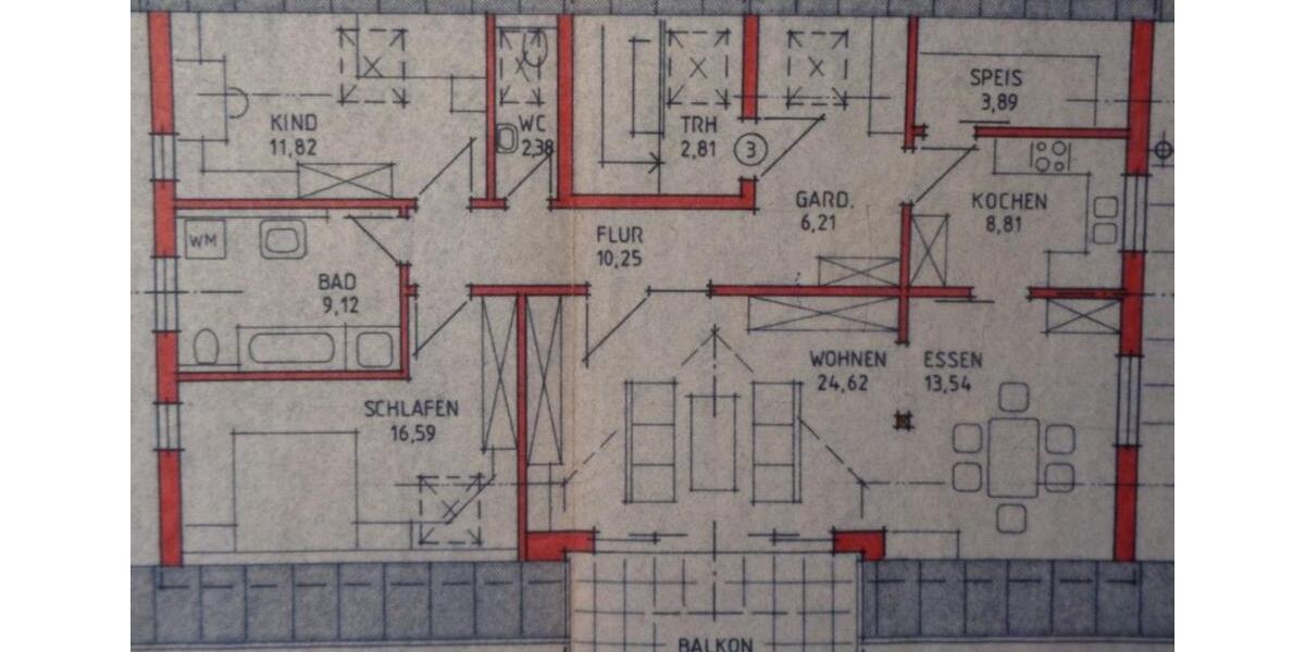 Etagenwohnung Hohentengen - 3.5 Zimmer, 106 m&sup2;, 890&euro; | Angebot:25794070