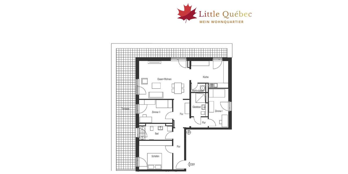 Etagenwohnung Osnabrück Eversburg - 4 Zimmer, 129 m&sup2;, 1.708&euro; | Angebot:25606948