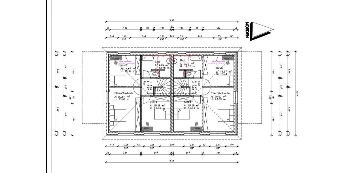 Doppelhaushälfte Cloppenburg - 4 Zimmer, 128 m&sup2;, 1.500&euro; | Angebot:24771985