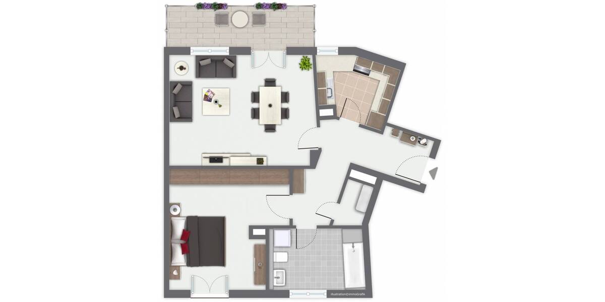 Etagenwohnung Dresden Johannstadt-Süd - 2 Zimmer, 68 m&sup2;, 657&euro; | Angebot:26154797