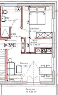 Etagenwohnung Boren - 2 Zimmer, 43 m&sup2;, 635&euro; | Angebot:24794291