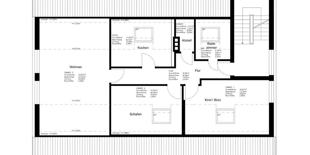 Dachgeschoßwohnung Wolfsburg Alt-Wolfsburg - 3 Zimmer, 69 m&sup2;, 730&euro; | Angebot:25427071