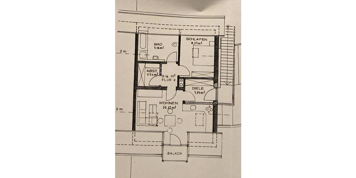 Dachgeschoßwohnung Dorfen - 2.5 Zimmer, 47 m&sup2;, 720&euro; | Angebot:24754006
