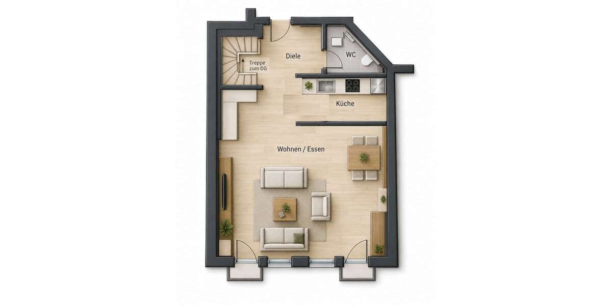 Etagenwohnung Sulzfeld - 2 Zimmer, 66 m&sup2;, 660&euro; | Angebot:27440602