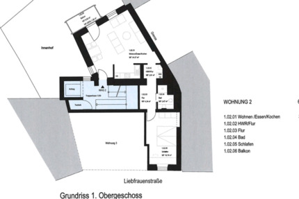Wohnung Trier - 2 Zimmer, 63 m&sup2;, 942&euro; | Angebot:25150423