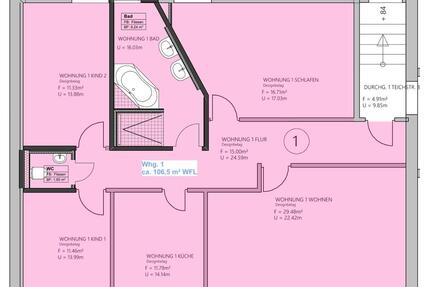 Wohnung Friedland - 4 Zimmer, 107 m&sup2;, 1.280&euro; | Angebot:23831303