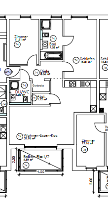 Etagenwohnung Bad Kissingen Winkels - 3 Zimmer, 86 m&sup2;, 900&euro; | Angebot:25152513