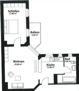 moderne 2-Zimmerwohnung im Jungfernstieg 2 zimmer