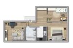 Etagenwohnung Magdeburg Alt Olvenstedt - 3 Zimmer, 57 m&sup2;, 370&euro; | Angebot:26561566
