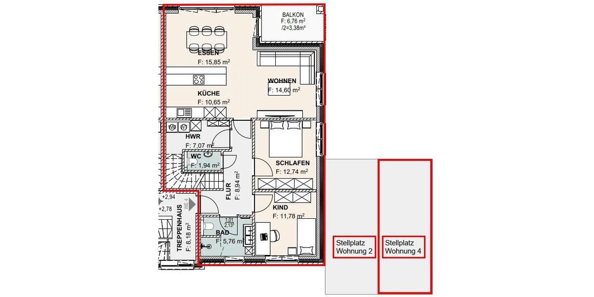 Etagenwohnung Bösel - 4 Zimmer, 114 m&sup2;, 1.050&euro; | Angebot:26366797
