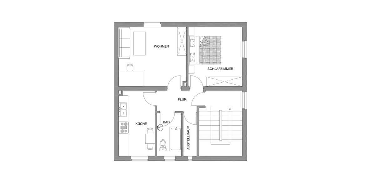 Etagenwohnung Weiden in der Oberpfalz - 2 Zimmer, 54 m&sup2;, 560&euro; | Angebot:25150816