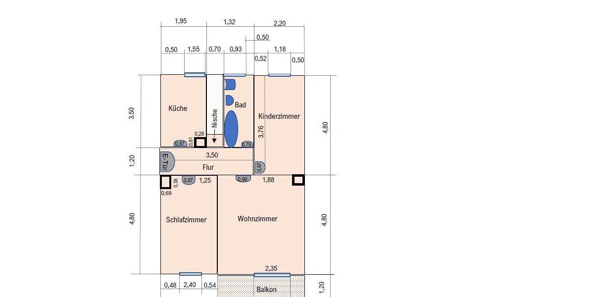 Etagenwohnung Gräfenhainichen - 3 Zimmer, 59 m&sup2;, 400&euro; | Angebot:26490790