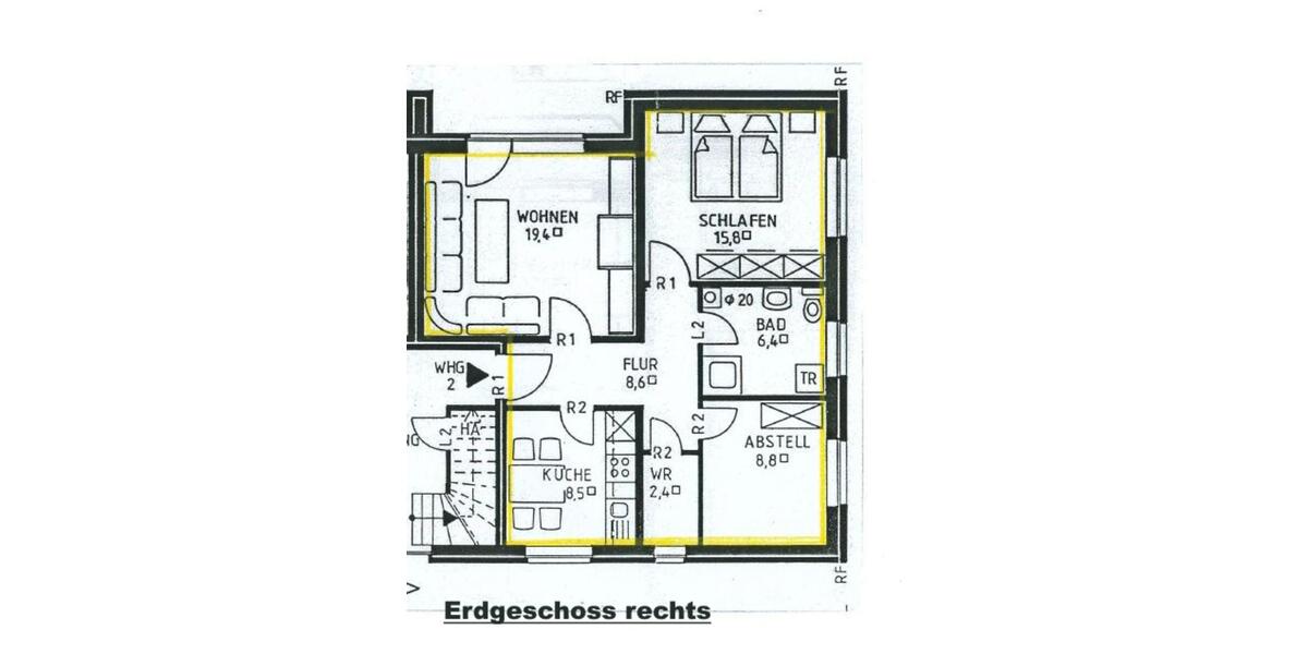 Erdgeschoßwohnung Zetel - 3 Zimmer, 72 m&sup2;, 520&euro; | Angebot:25023033