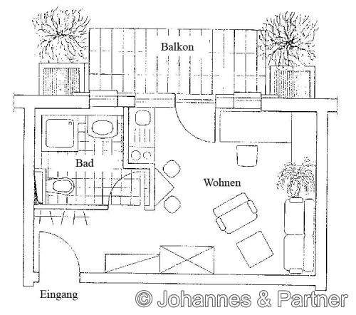 Etagenwohnung Dresden Cotta - 1 Zimmer, 21 m&sup2;, 286&euro; | Angebot:27018415