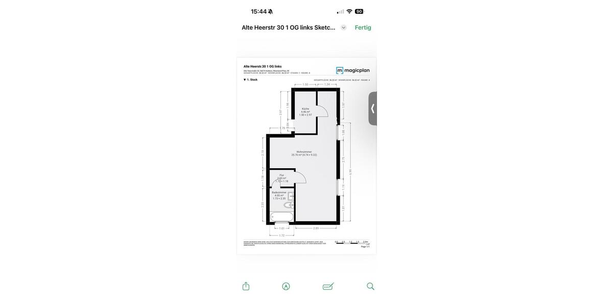 Etagenwohnung Koblenz Horchheim - 1 Zimmer, 36 m&sup2;, 520&euro; | Angebot:26635602