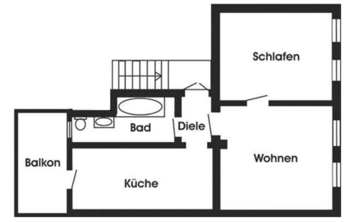 Etagenwohnung Riesa Gröba - 2 Zimmer, 64 m&sup2;, 356&euro; | Angebot:25688440