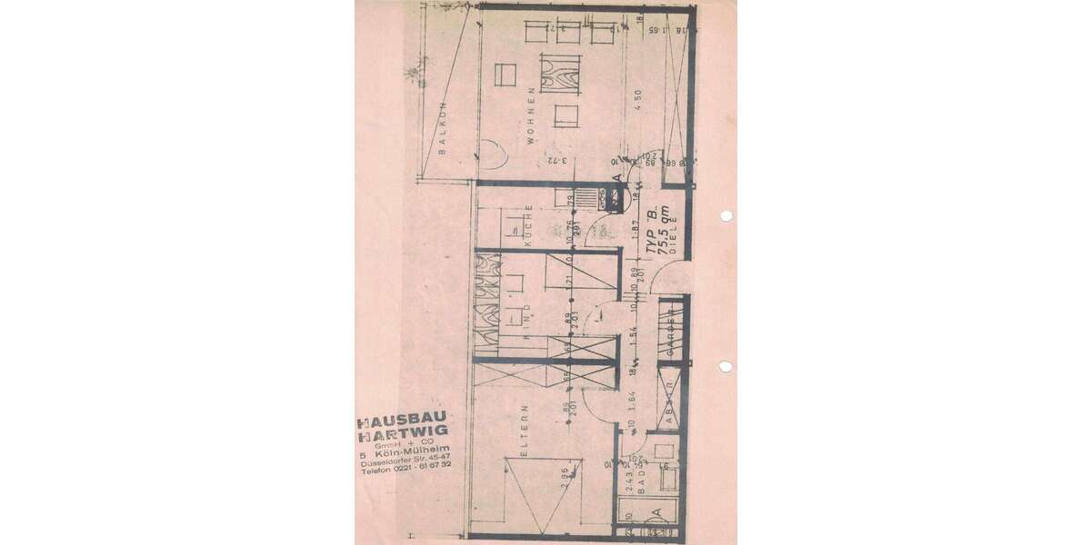Etagenwohnung Dormagen - 3 Zimmer, 75 m&sup2;, 990&euro; | Angebot:22326246