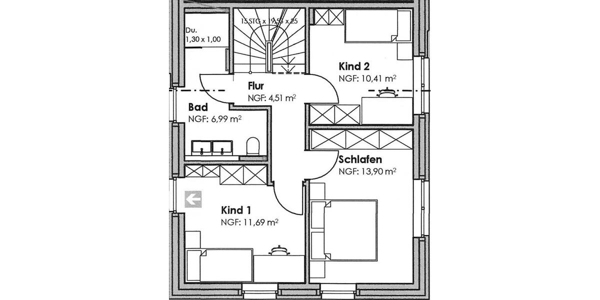 Doppelhaushälfte Bocholt Feldmark - 5 Zimmer, 135 m&sup2;, 1.500&euro; | Angebot:23759160