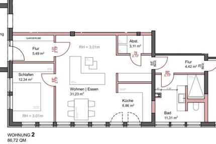 Wohnung Freudenberg - 3 Zimmer, 87 m&sup2;, 1.020&euro; | Angebot:25179124