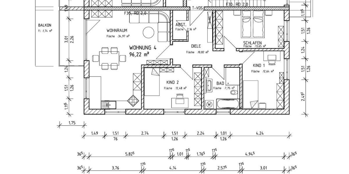 Neubauwohnung ca. 97qm in Memmingen-Amendingen zu vermieten 4 zimmer