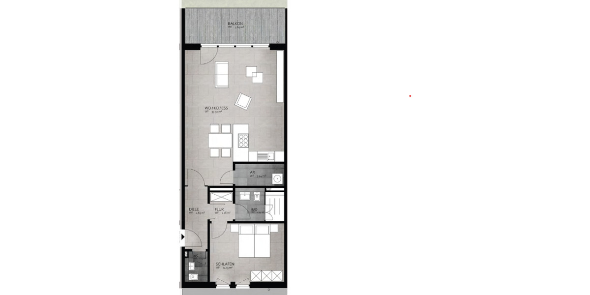 Etagenwohnung Rittersdorf - 2 Zimmer, 77 m&sup2;, 885&euro; | Angebot:24848119