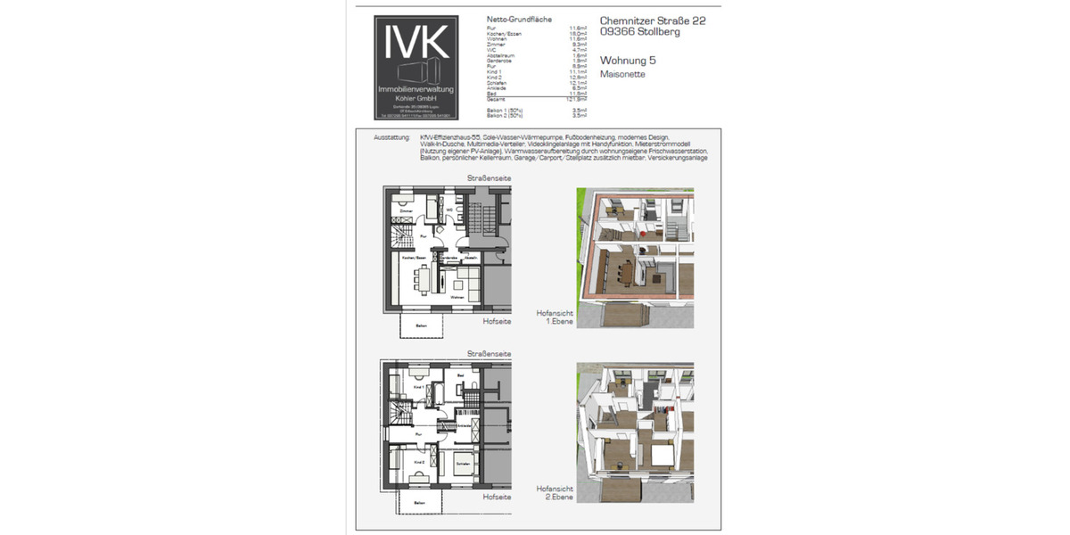 Etagenwohnung Stollberg (Erzgebirge) - 5 Zimmer, 120 m&sup2;, 688&euro; | Angebot:25803443
