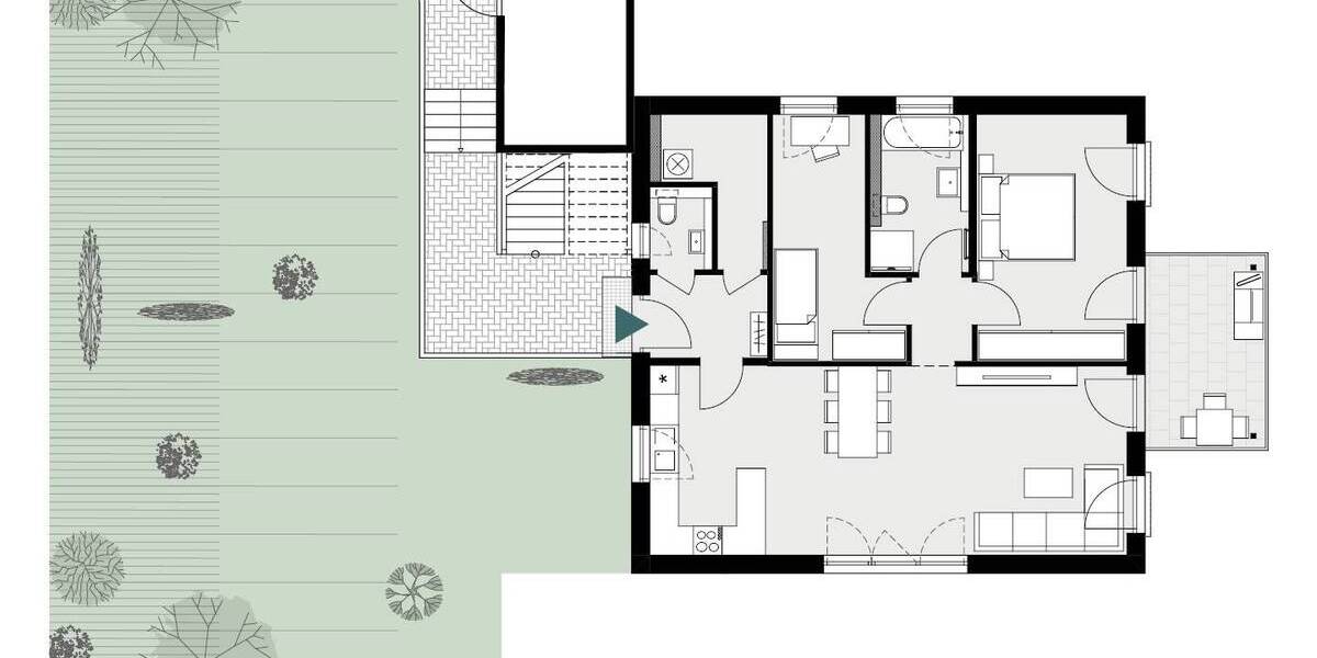 Etagenwohnung Igersheim - 3 Zimmer, 91 m&sup2;, 1.000&euro; | Angebot:26028154