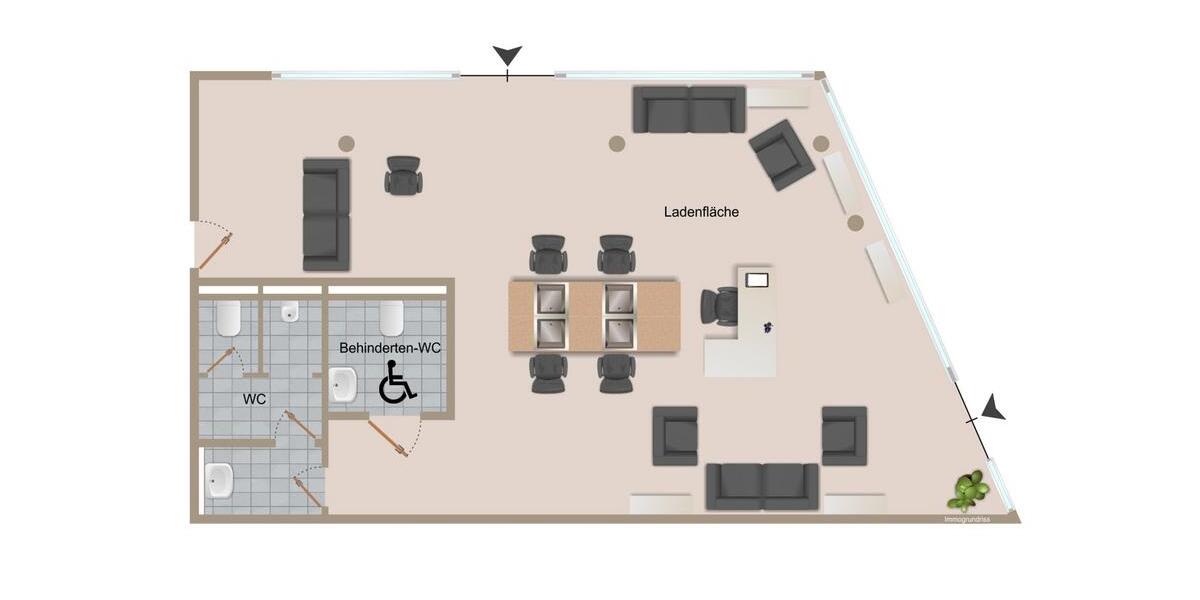 BRUMANI | Moderne Gewerbefläche im Neubau mit großer Schaufensterfront in Freiburg-Haslach zimmer