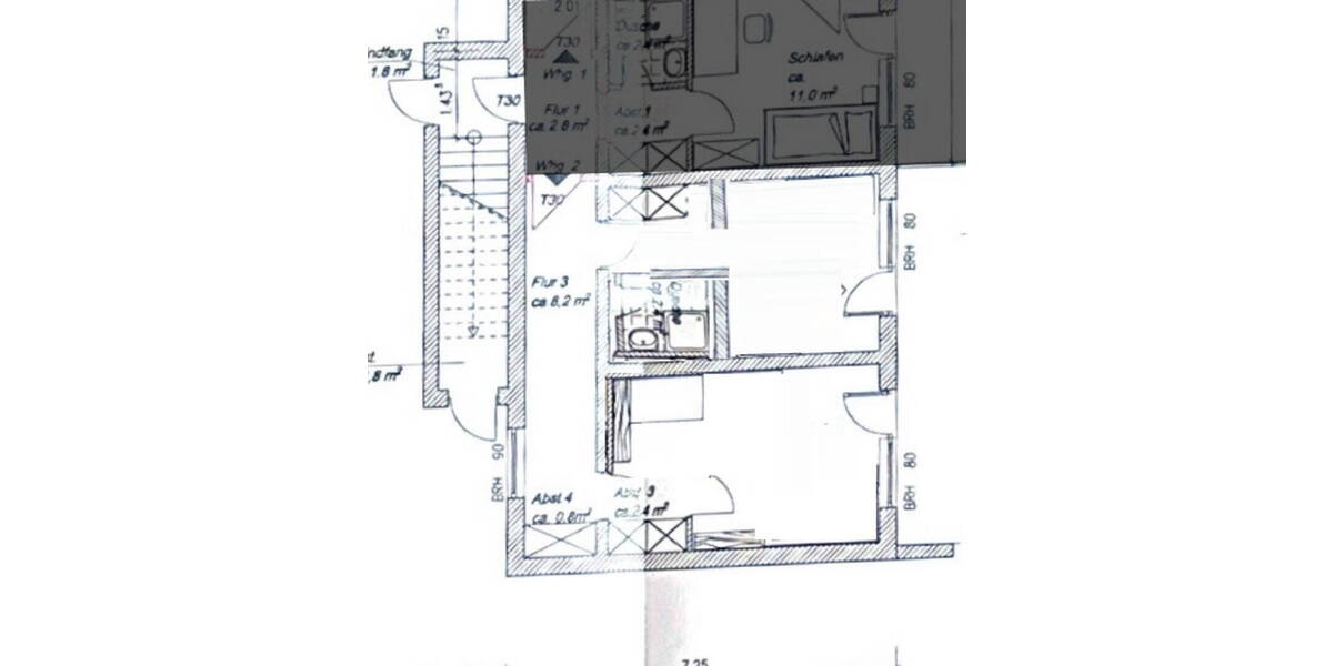 Etagenwohnung Bad Bevensen - 2 Zimmer, 46 m&sup2;, 500&euro; | Angebot:26053645