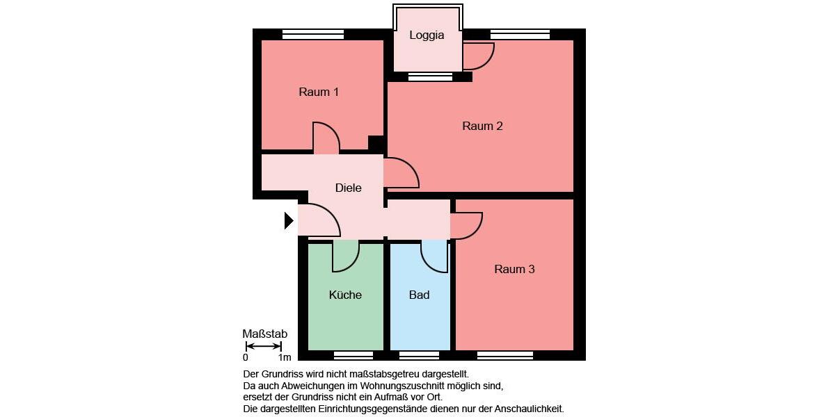 Erdgeschoßwohnung Menden (Sauerland) Bösperde - 3 Zimmer, 71 m&sup2;, 539&euro; | Angebot:25368017