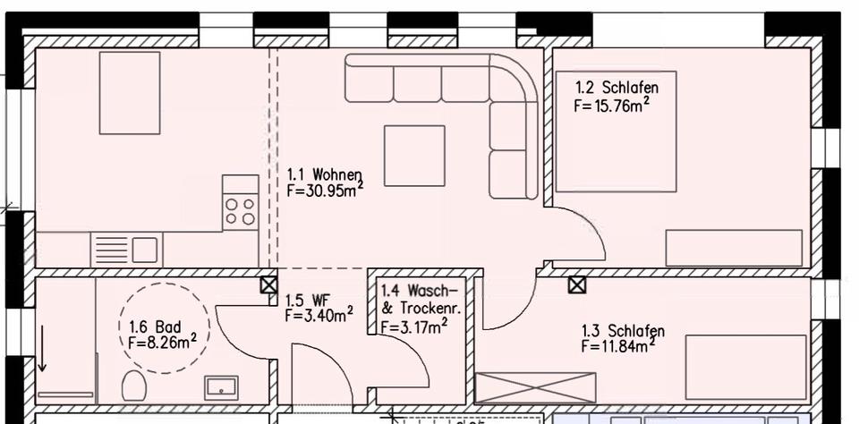 Erdgeschoßwohnung Westerstede - 3 Zimmer, 75 m&sup2;, 442&euro; | Angebot:24707085