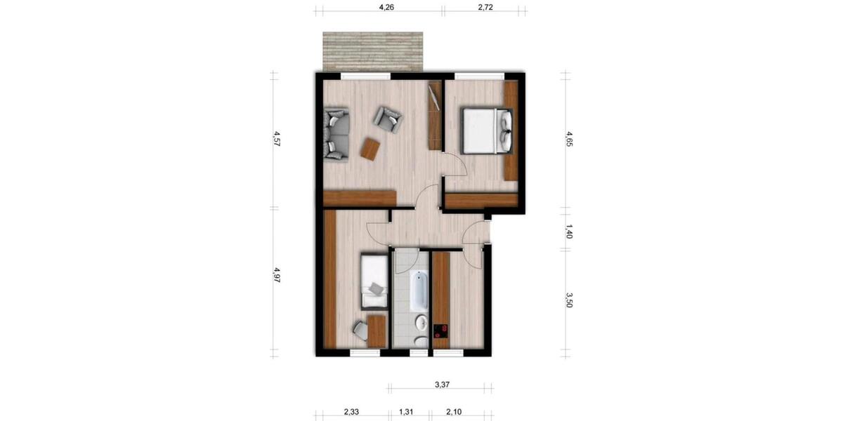 Erdgeschoßwohnung Hoyerswerda - 3 Zimmer, 63 m&sup2;, 480&euro; | Angebot:25100568