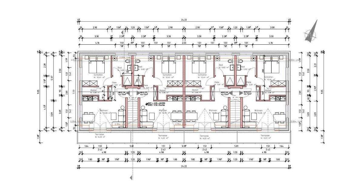 Etagenwohnung Boren - 2 Zimmer, 43 m&sup2;, 635&euro; | Angebot:24794291
